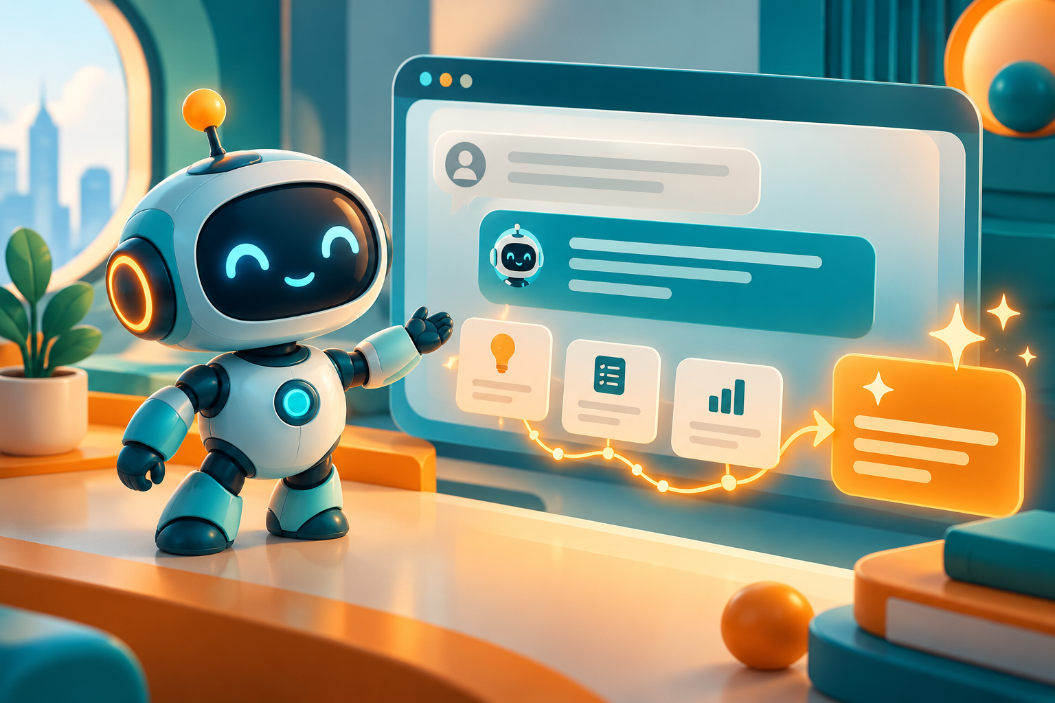 Inteligência artificial apoiando uma equipe de atendimento